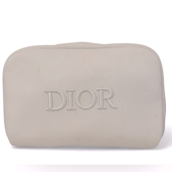 Dior Handbags - Dior White Satin Cosmetic Bag